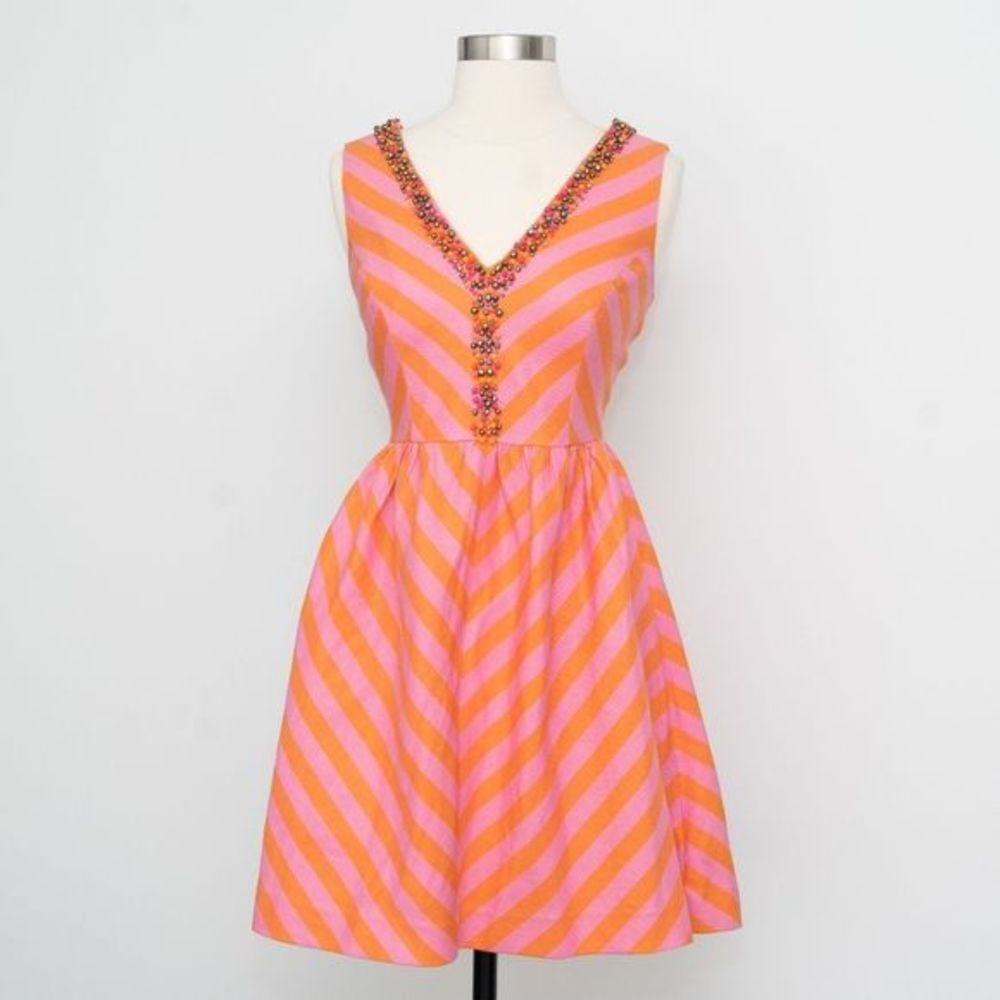 Lilly Pulitzer Pink and Orange Striped Mini Dress